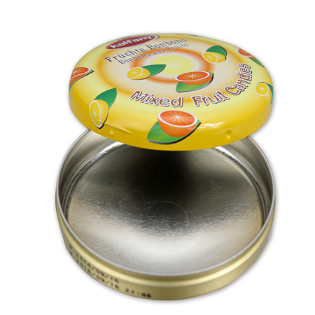 mixed fruit candies tins